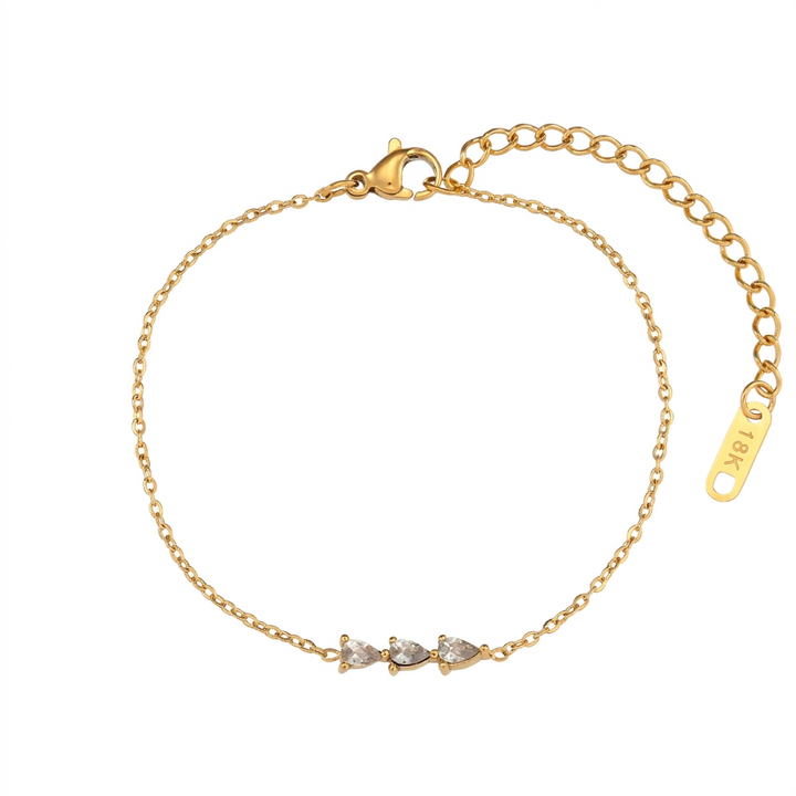 Elegant diamant halskæde & armbånd