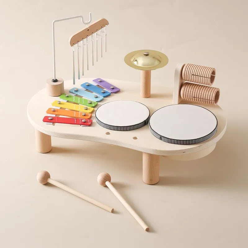 Musiksæt i træ til babyer - kreativitet og udvikling