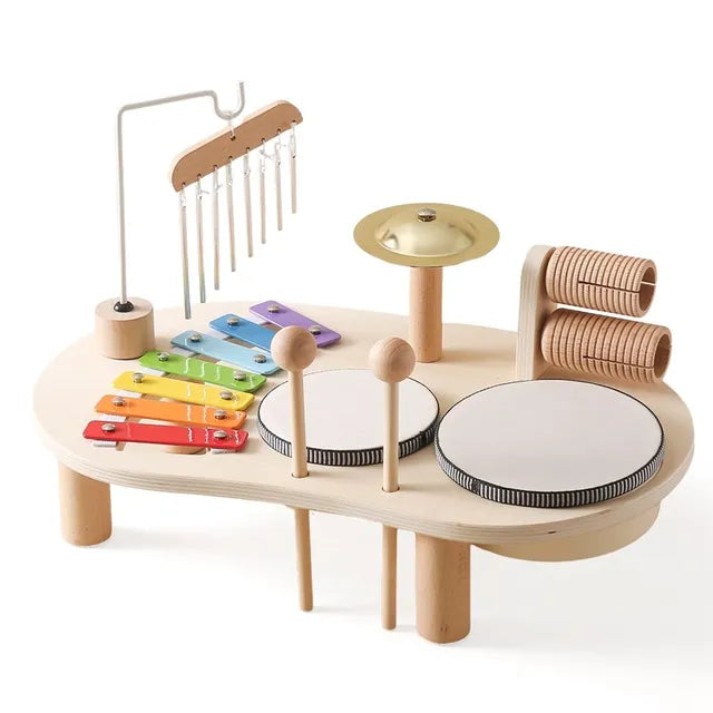 Musiksæt i træ til babyer - kreativitet og udvikling