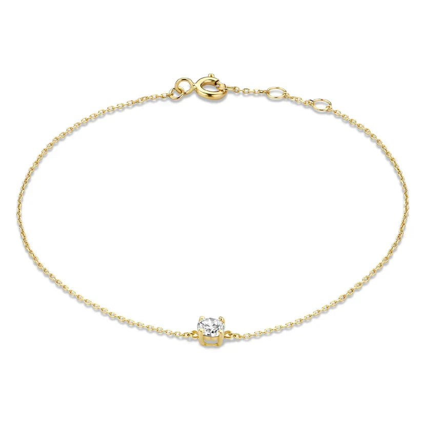 Elegant armbånd i hvidguld med raffinerede detaljer