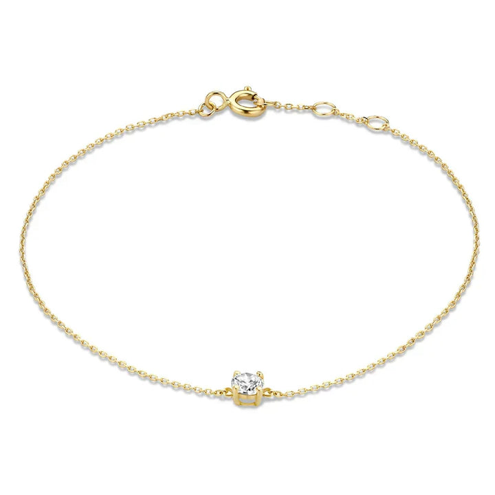 Elegant armbånd i hvidguld med raffinerede detaljer