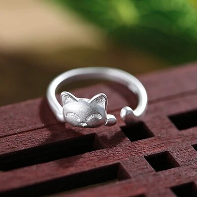 Vintage Sølv Kitty Ring