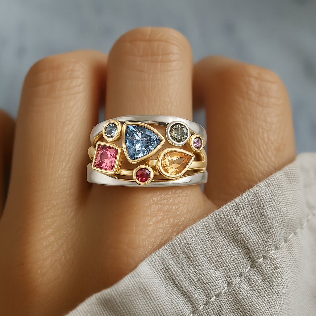 Elegant zirkoniaring med vintageudtryk