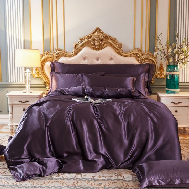 Luksuriøst sengetøjssæt i silke/satin (4 dele) - SilkSleep