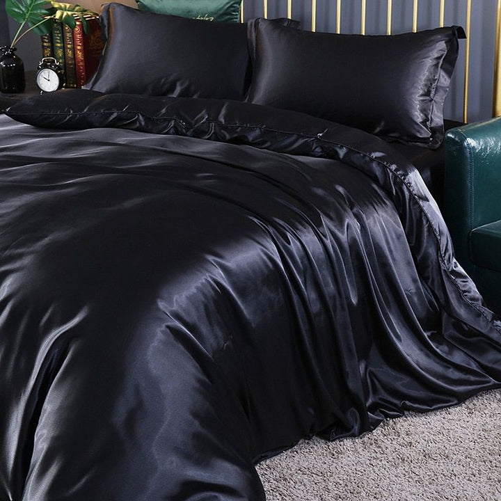 Luksuriøst sengetøjssæt i silke/satin (4 dele) - SilkSleep