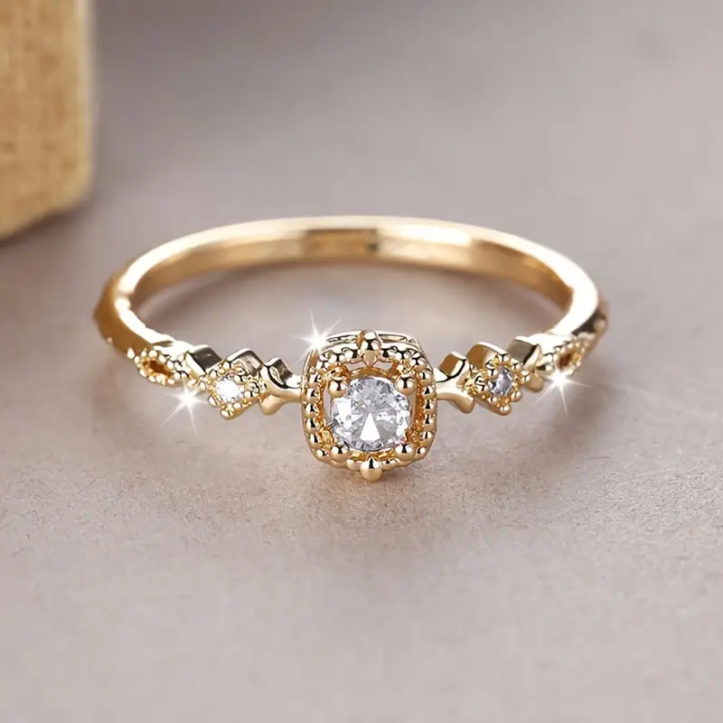 Vintage krystal lys guldring