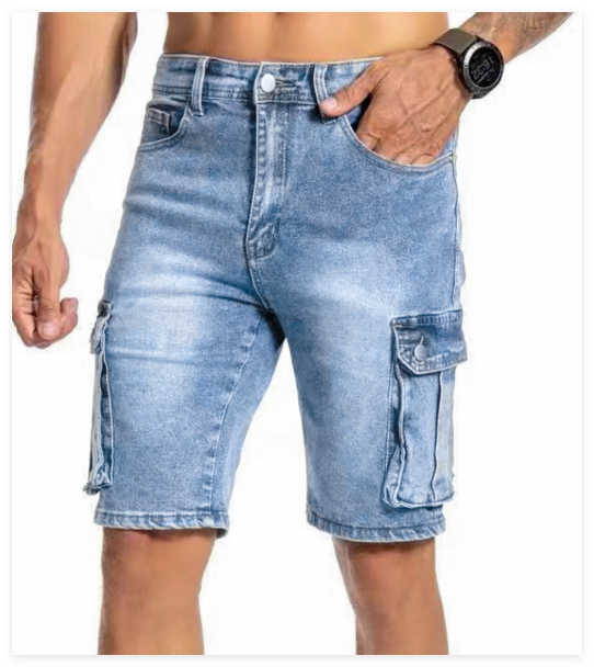 Herre denim shorts urban stil – komfortable og praktiske
