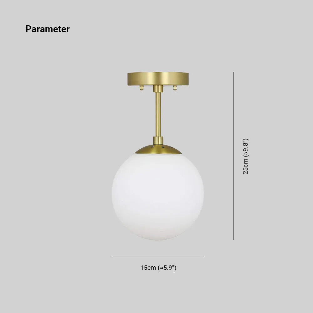 Valentina moderne LED-loftlampe, kugle, guld, soveværelse/stue
