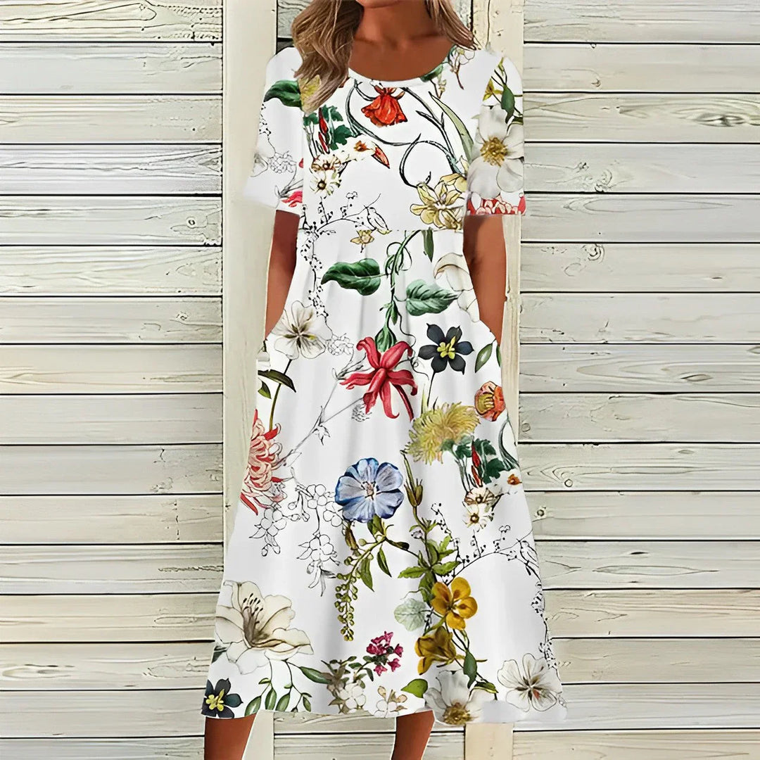 Sommerkjole med blomsterprint