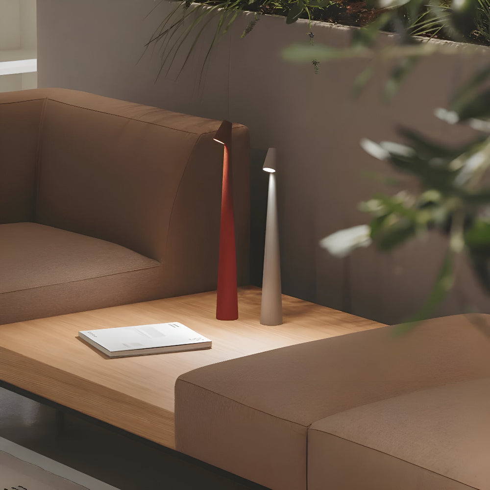 Trådløs LED-bordlampe | Lampe til stue og skrivebord | Moderne batteridrevet bordlampe | VivaLume