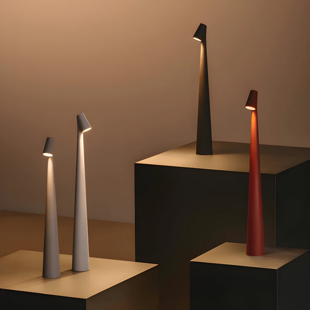 Trådløs LED-bordlampe | Lampe til stue og skrivebord | Moderne batteridrevet bordlampe | VivaLume