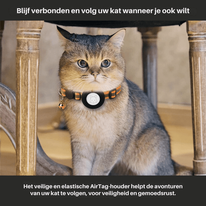 Katehalsbånd med GPS og refleks, justerbart