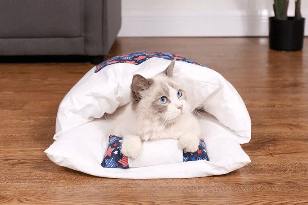 Vinter-sovepose til katte – SnugKitty Frost Magic