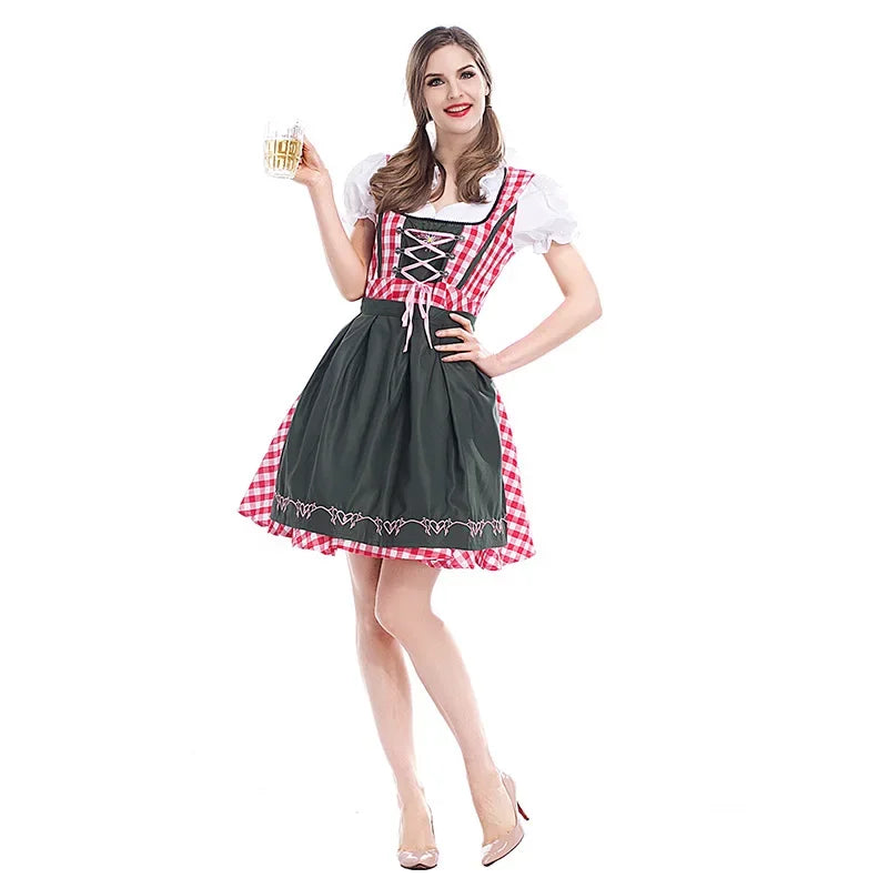 Klassisk dirndlkjolesæt til kvinder til Oktoberfest - Traditional Polyester