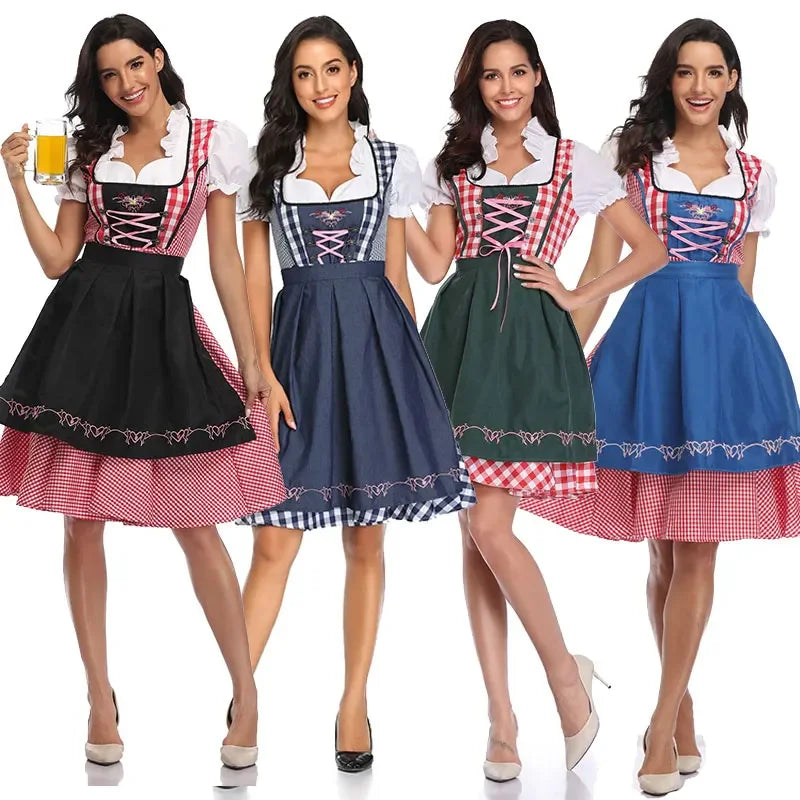 Klassisk dirndlkjolesæt til kvinder til Oktoberfest - Traditional Polyester