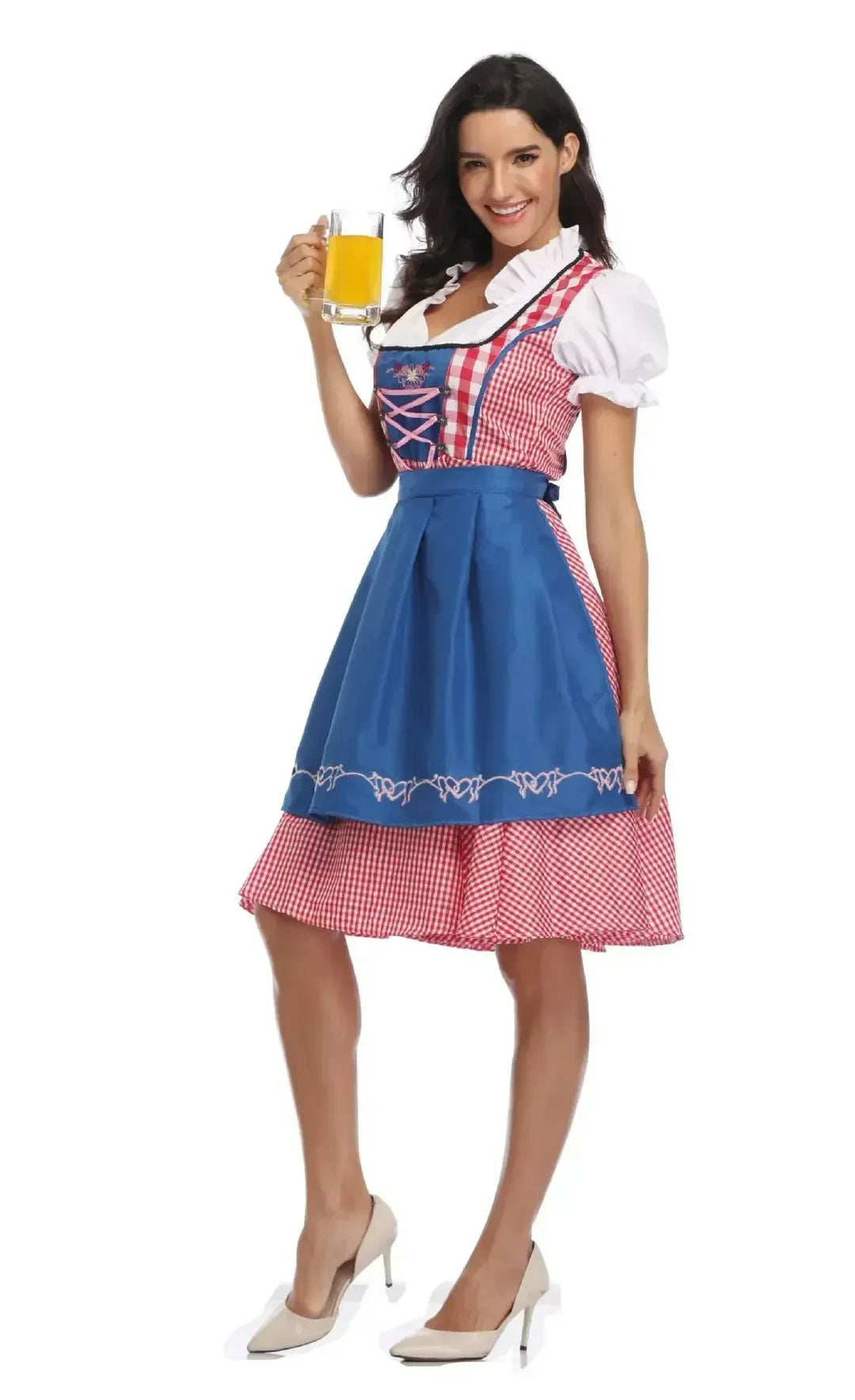 Klassisk dirndlkjolesæt til kvinder til Oktoberfest - Traditional Polyester