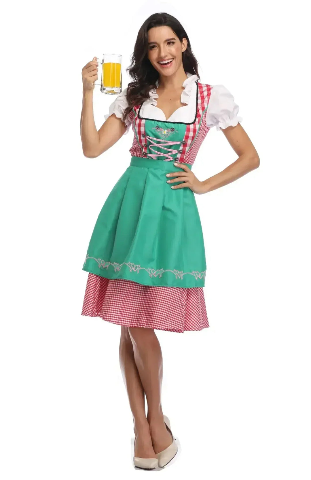 Klassisk dirndlkjolesæt til kvinder til Oktoberfest - Traditional Polyester