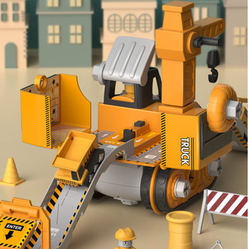 LittleBuilder legesæt - lastbil, gravemaskine & kran