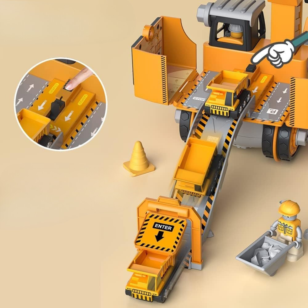 LittleBuilder legesæt - lastbil, gravemaskine & kran