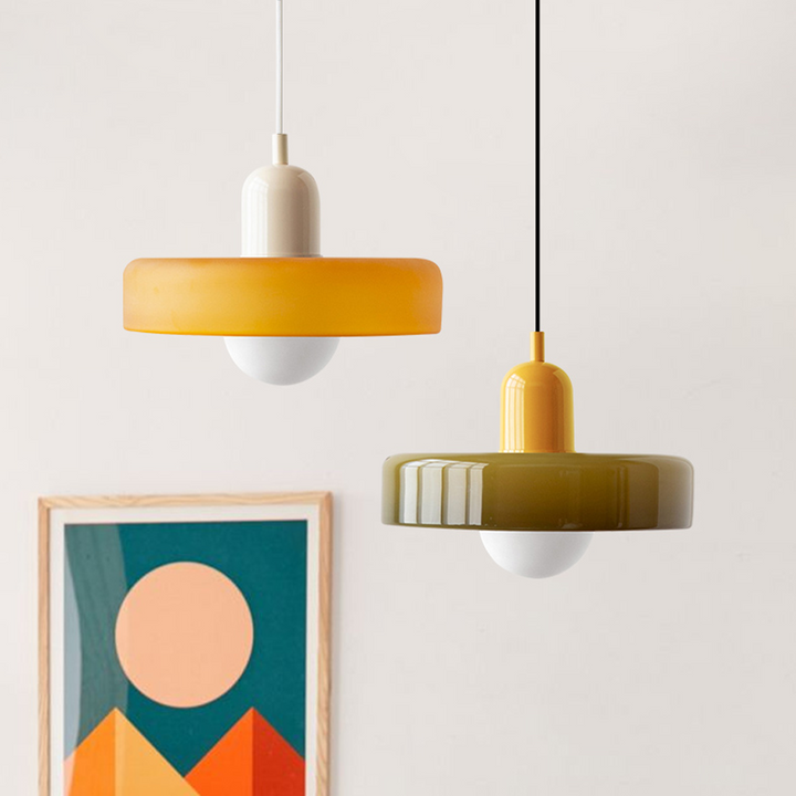 Farverig pendellampe | Bauhaus-stil | Kunstnerisk design