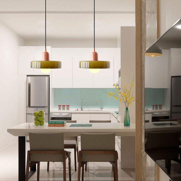 Farverig pendellampe | Bauhaus-stil | Kunstnerisk design