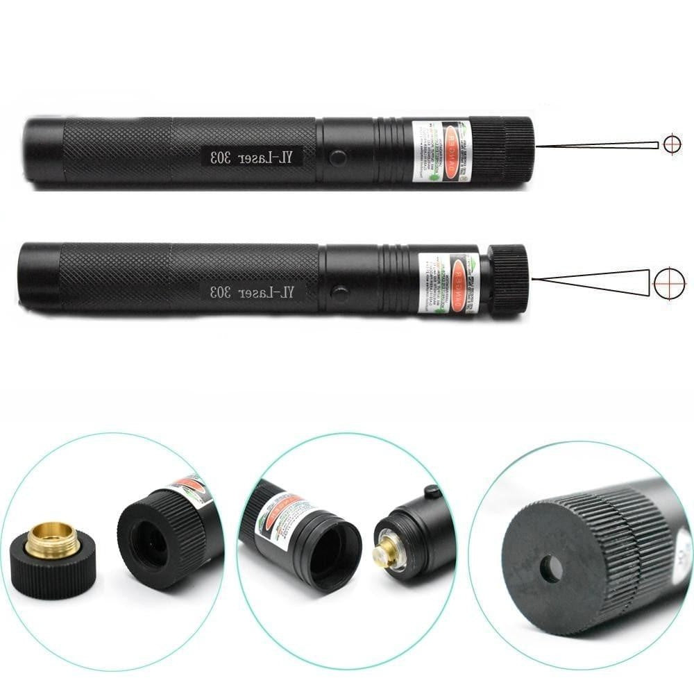 Højtydende laserpointer 303 | Kraftig grøn stråle til lange afstande
