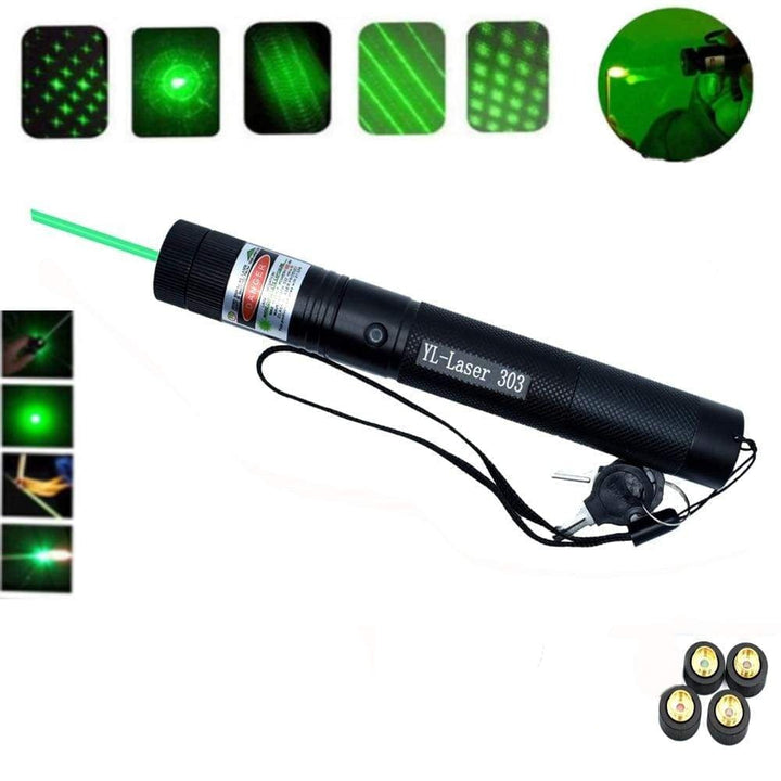 Højtydende laserpointer 303 | Kraftig grøn stråle til lange afstande