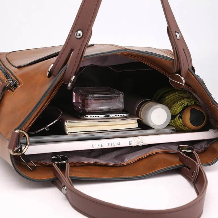 Lievehart skuldertaske i læder | Elegant og holdbar | Justerbar rem