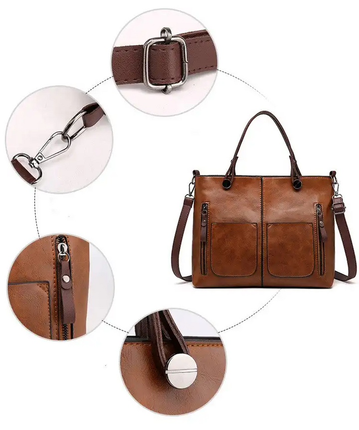 Lievehart skuldertaske i læder | Elegant og holdbar | Justerbar rem