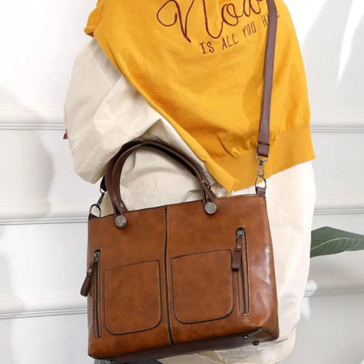 Lievehart skuldertaske i læder | Elegant og holdbar | Justerbar rem