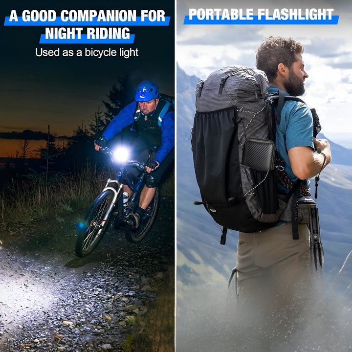 LumaBeam – genopladelig LED-lygte på 100.000 lumen med powerbank