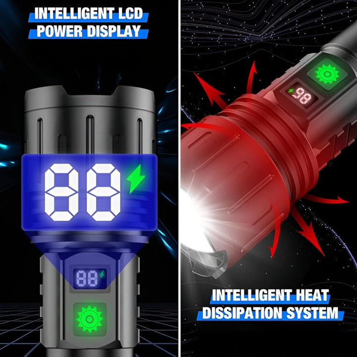 LumaBeam – genopladelig LED-lygte på 100.000 lumen med powerbank