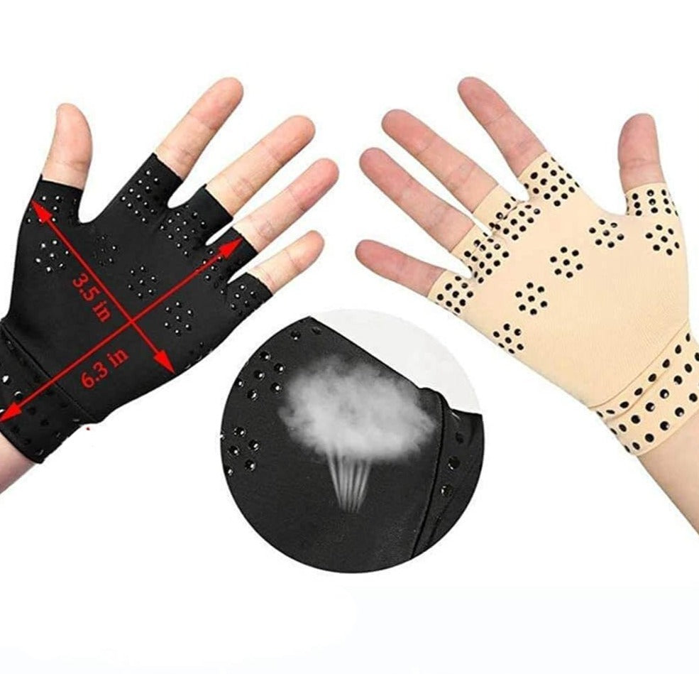 Kompressionsterapihandsker med magneter