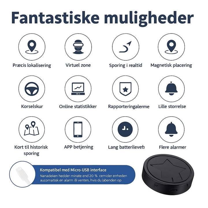 Geopod til Bil - Magnetisk GPS-tracker til Sikker Overvågning