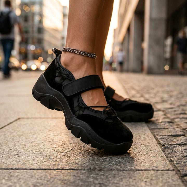 Komfortslippers til damer med burrebånd | Lette slip-on-sko