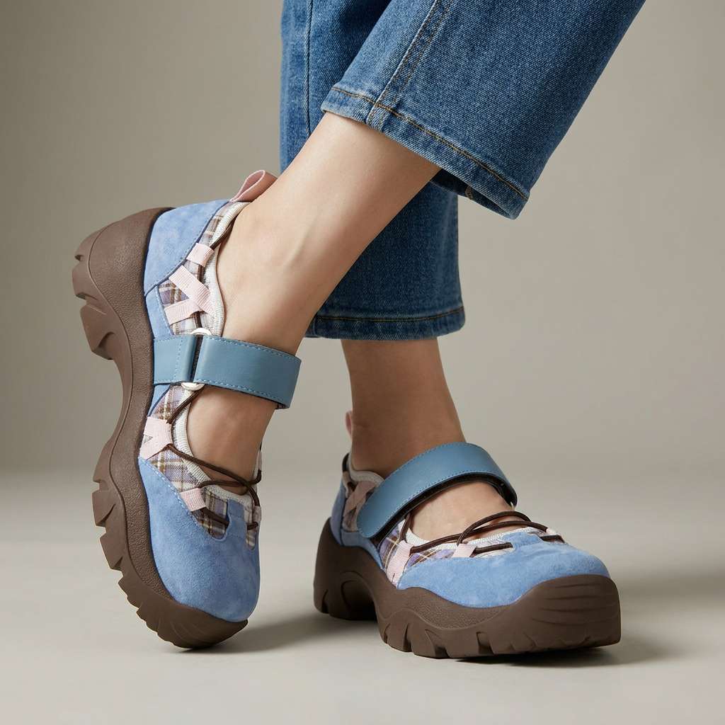 Komfortslippers til damer med burrebånd | Lette slip-on-sko