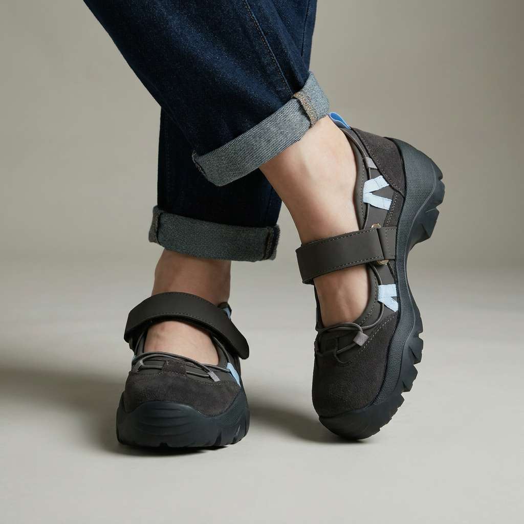 Komfortslippers til damer med burrebånd | Lette slip-on-sko