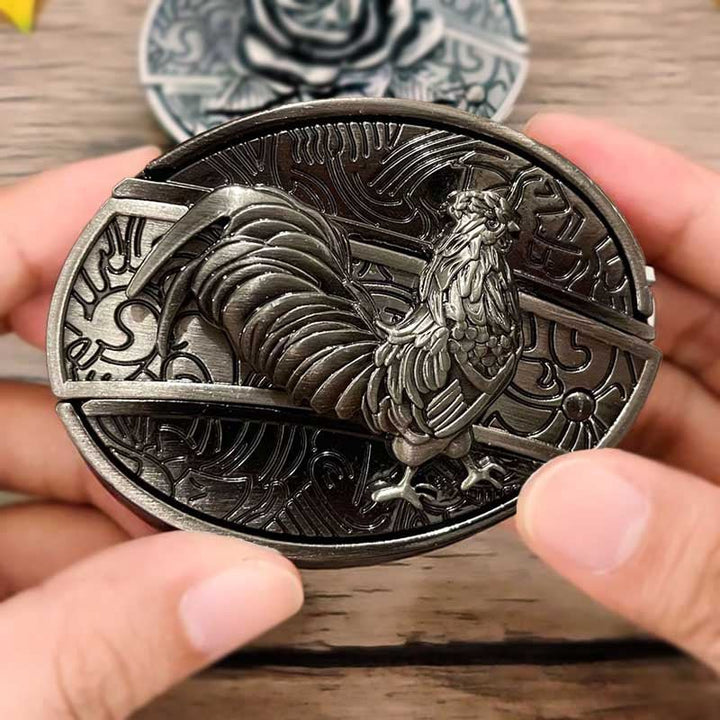 Oval metal cowboy-bæltespænde