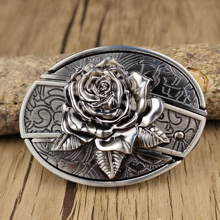 Oval metal cowboy-bæltespænde