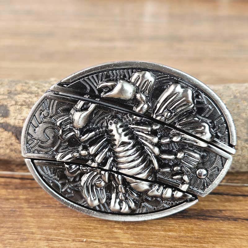 Oval metal cowboy-bæltespænde