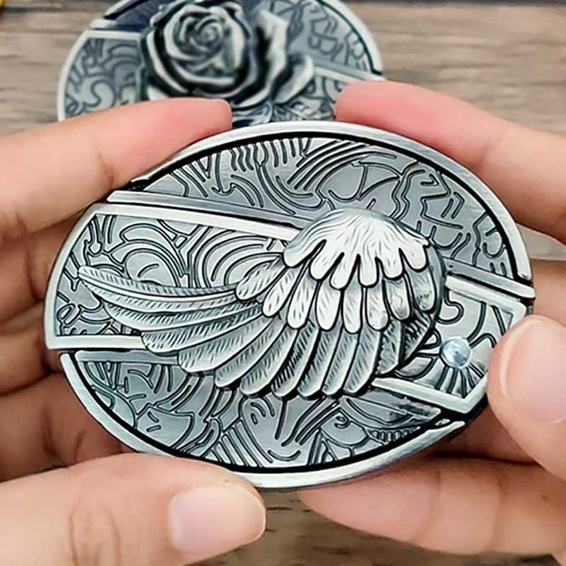 Oval metal cowboy-bæltespænde