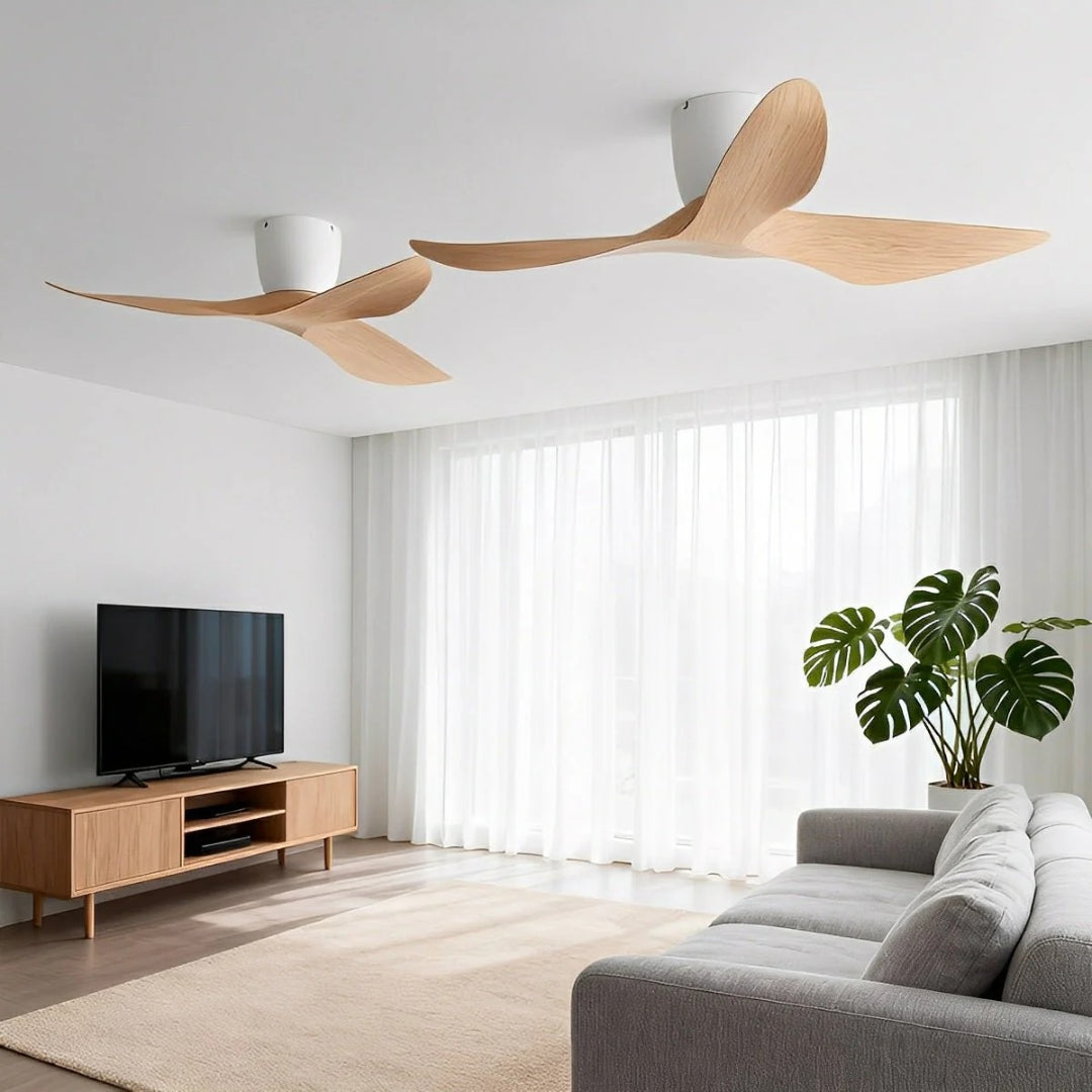Nelvarn – minimalistisk loftsventilator med vinger