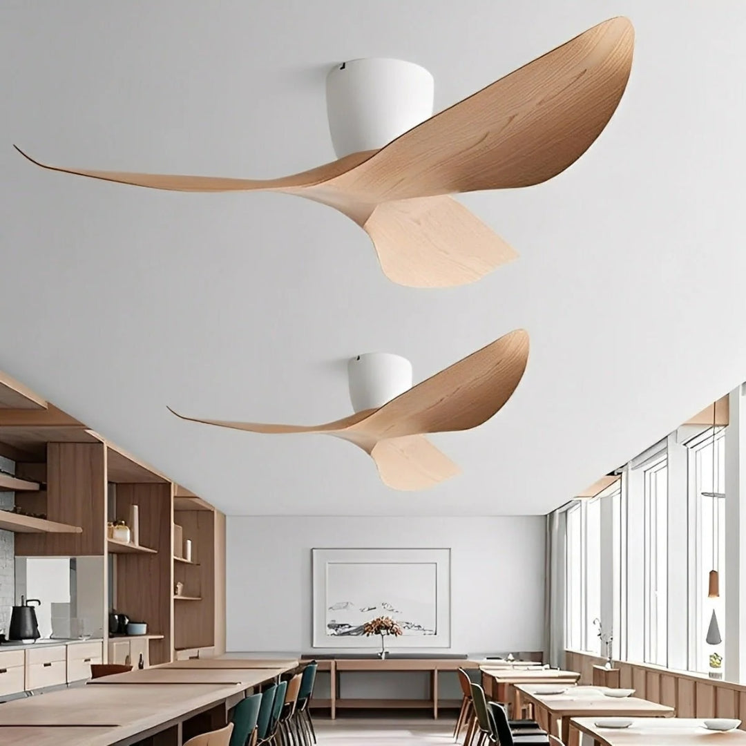Nelvarn – minimalistisk loftsventilator med vinger