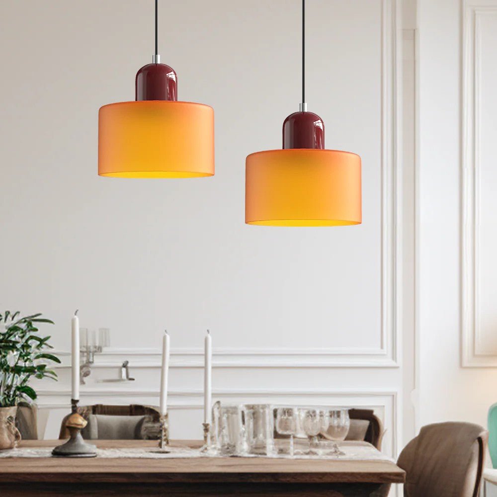 Moderne pendellampe i glas