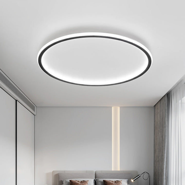 Skandinavisk rund loftlampe med LED-belysning