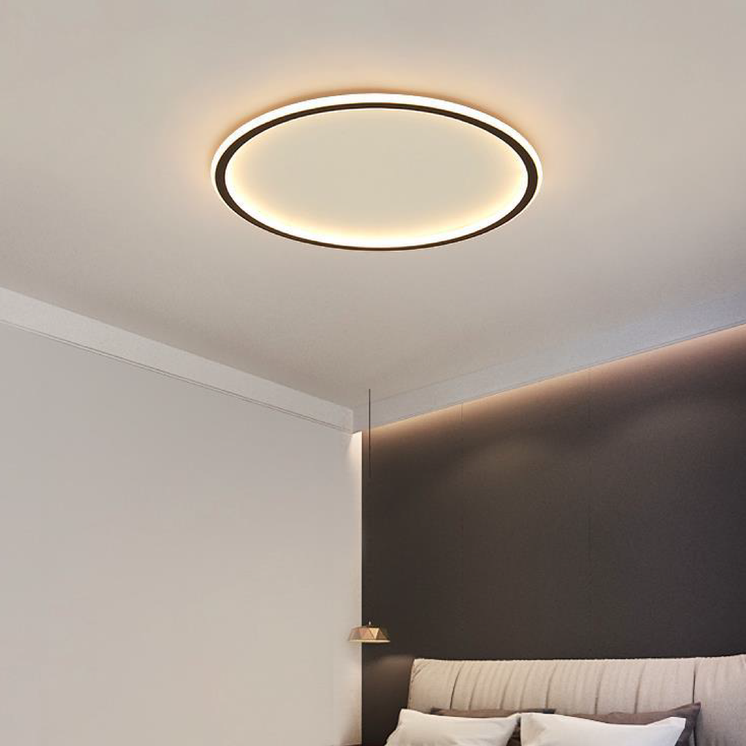 Skandinavisk rund loftlampe med LED-belysning