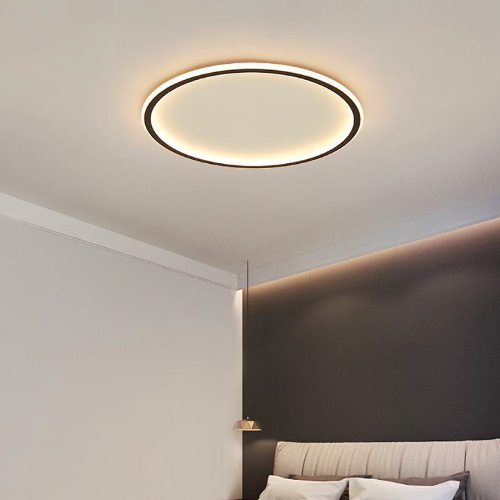 Skandinavisk rund loftlampe med LED-belysning