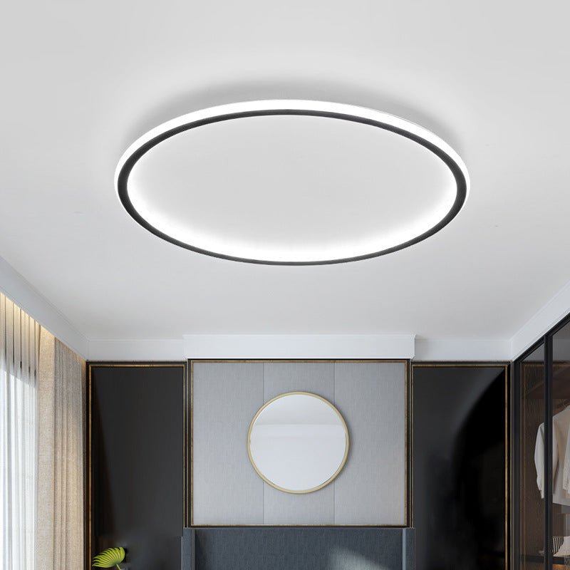 Skandinavisk rund loftlampe med LED-belysning