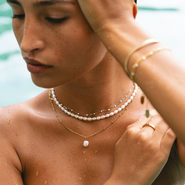Ferskvandsperle choker - Amélie