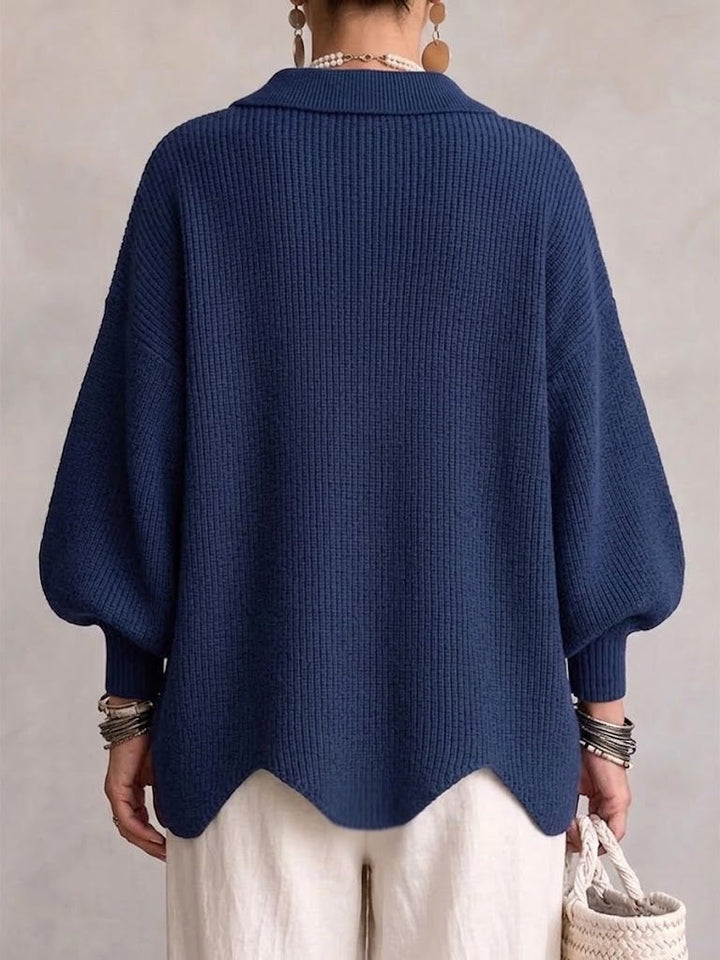 Elegant oversized cardigan med iøjnefaldende knapper